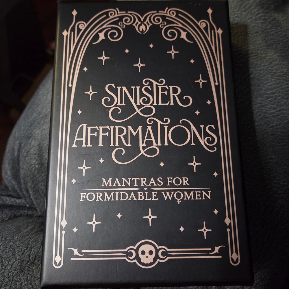 Boredwalk Sinister Affirmations Mantras for Formidable Women Card Deck & Stand